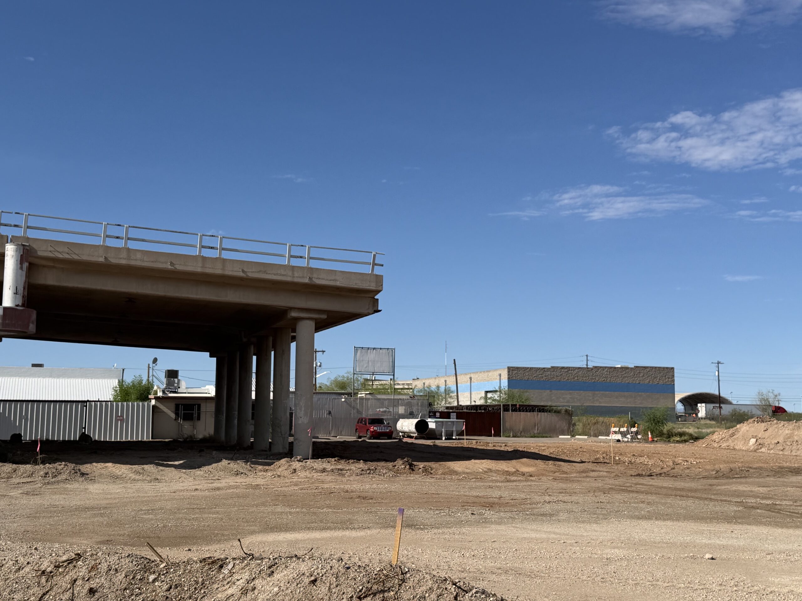 Partially demolished 22nd Street Bridge.