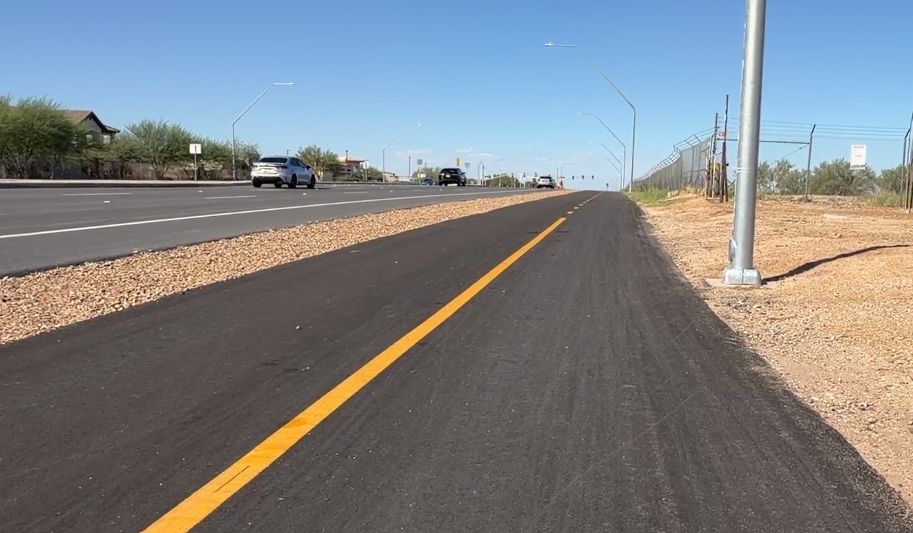The multi-use path on Valencia Road.